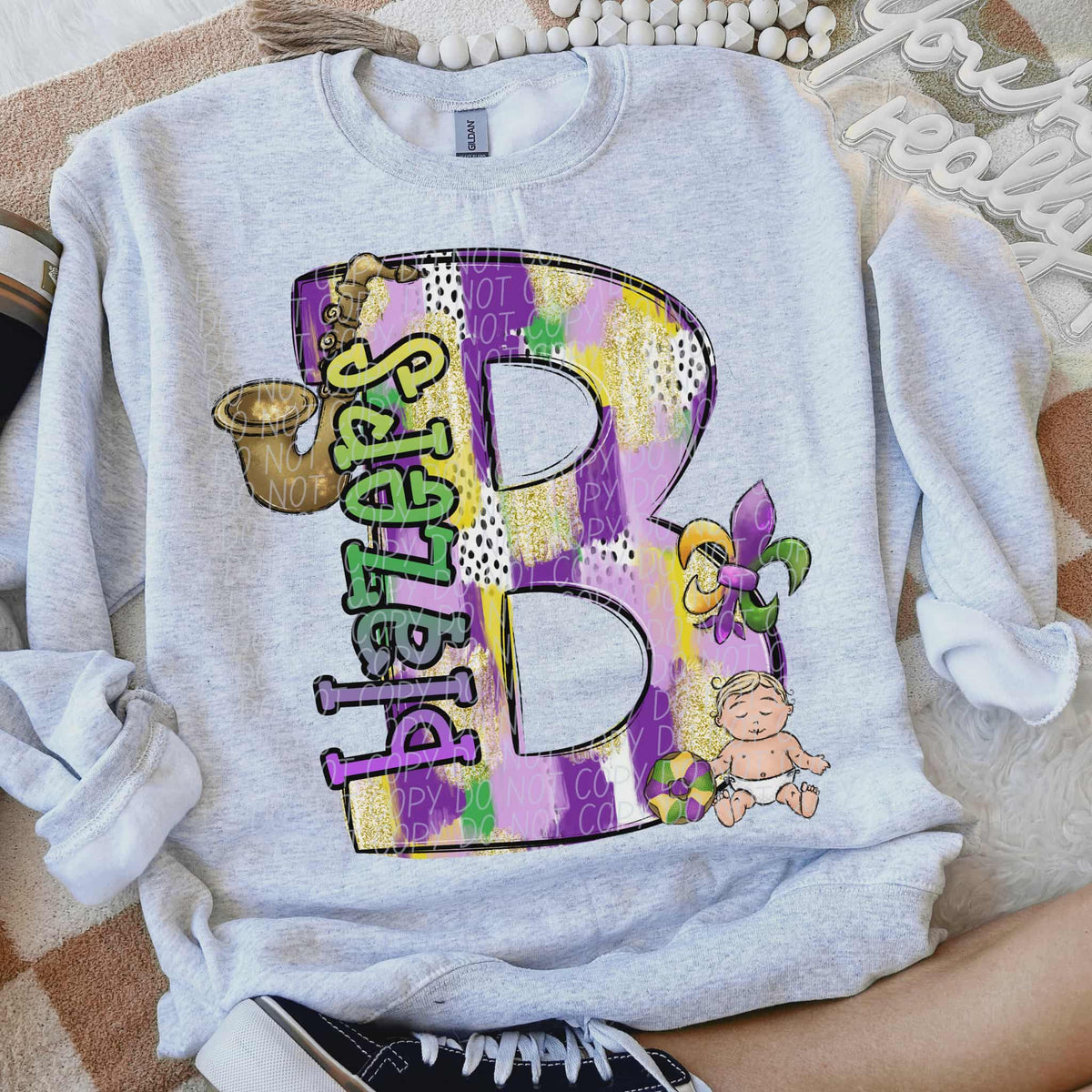 Blazers Mardi Gras (city) DTF Transfer