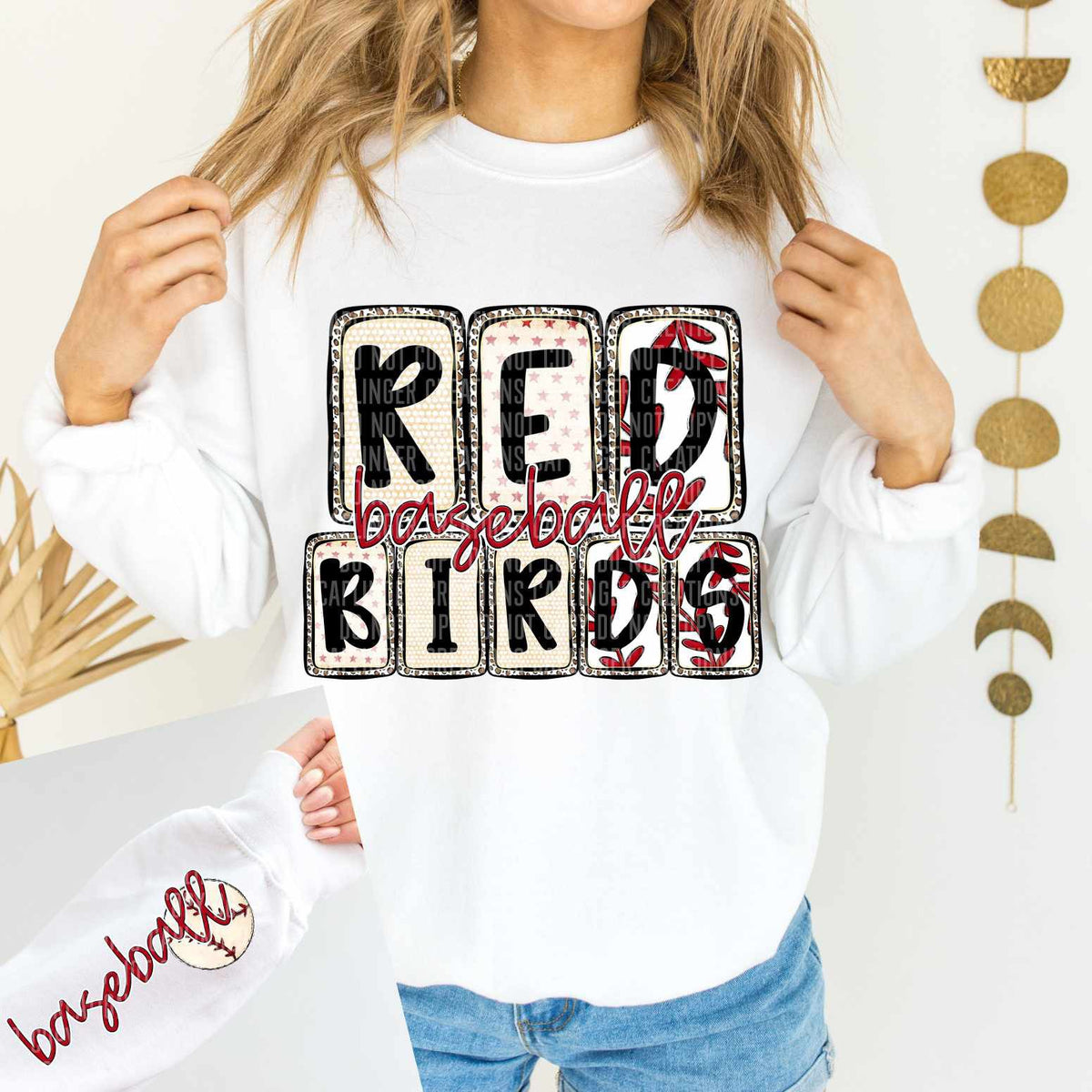 Red birds Baseball FRONT (caplinger) 82562 DTF transfer