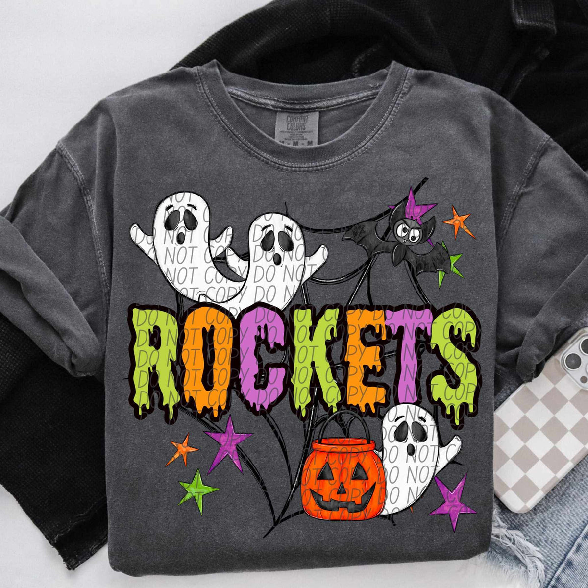 Rockets Halloween (City) DTF transfer