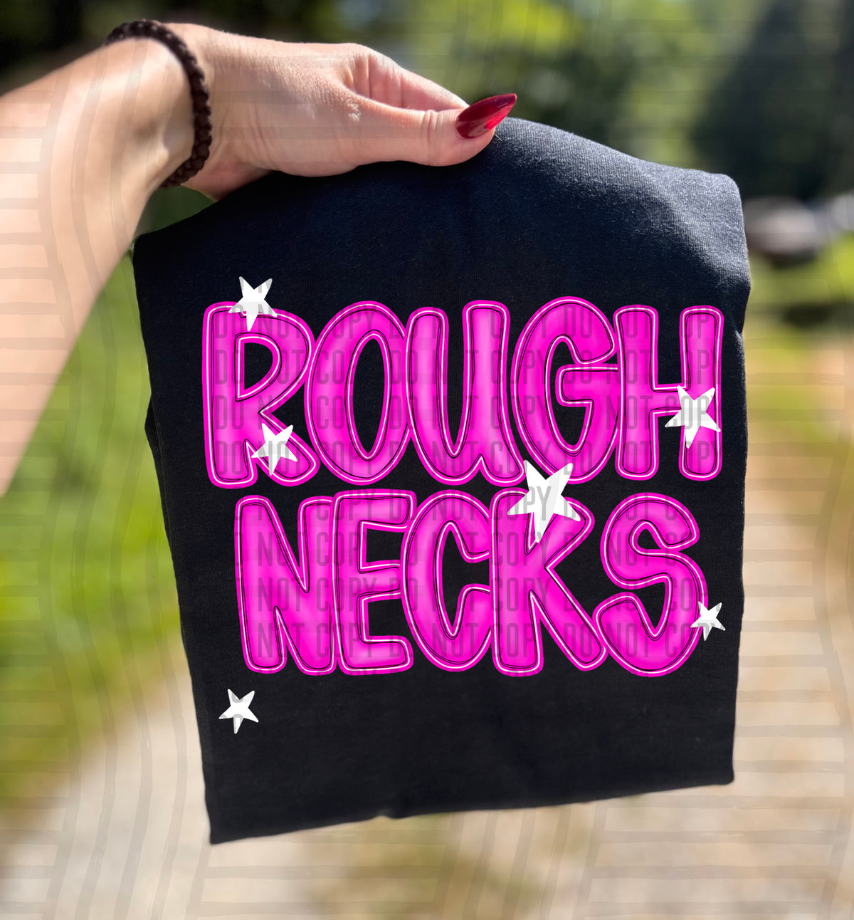 Rough Necks Pink And Preppy Split 112942 DTF transfer