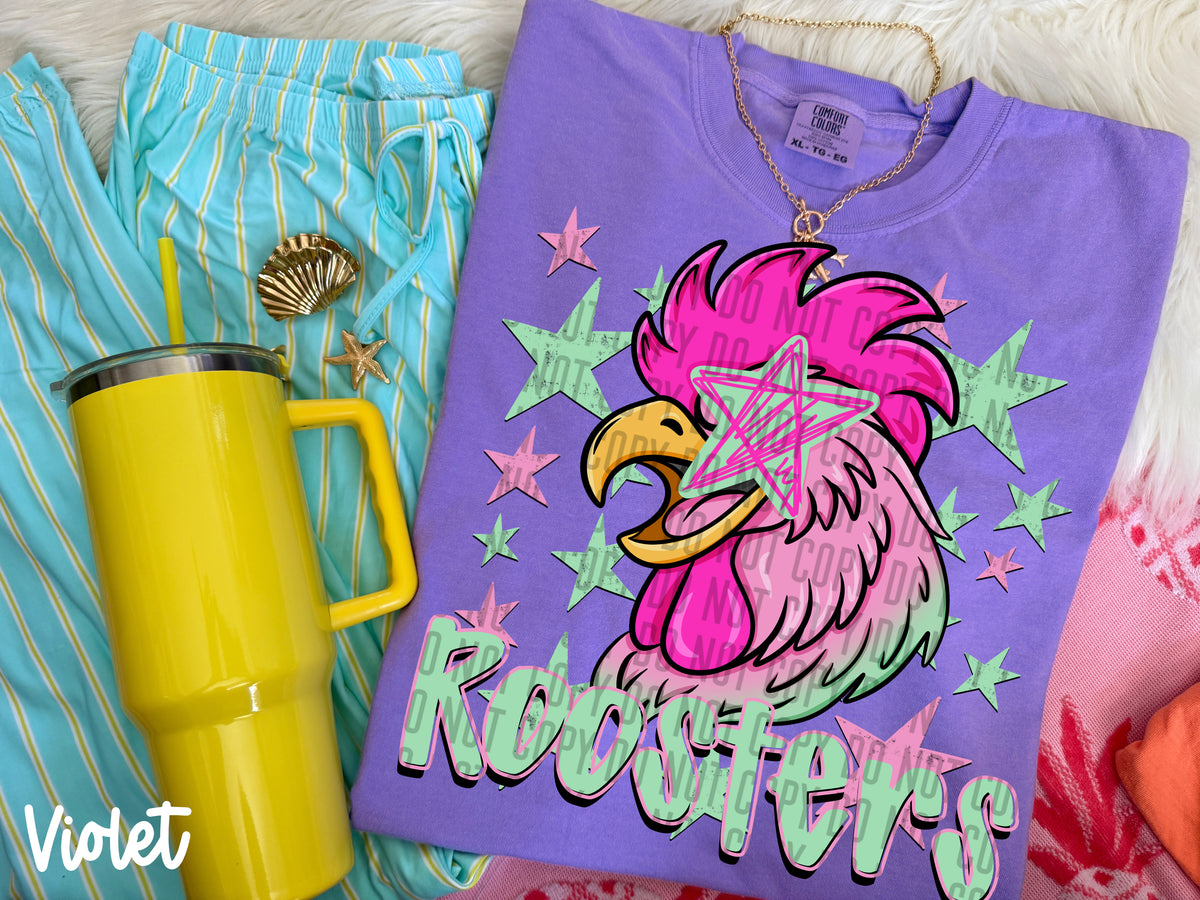 roosters starry eyed (Caplinger) DTF Transfer