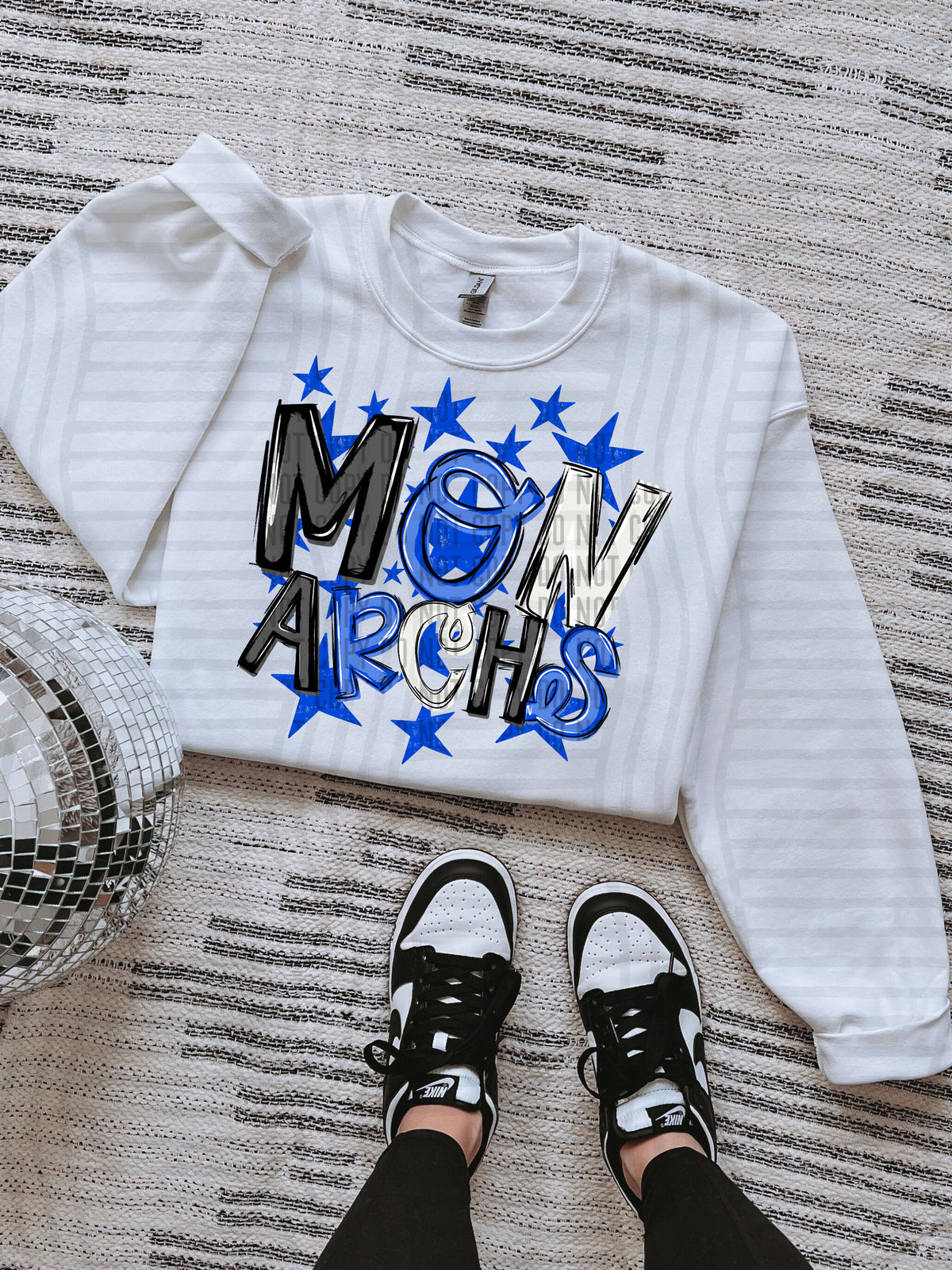 monarchs black and blue with blue stars (caplinger) DTF Transfer
