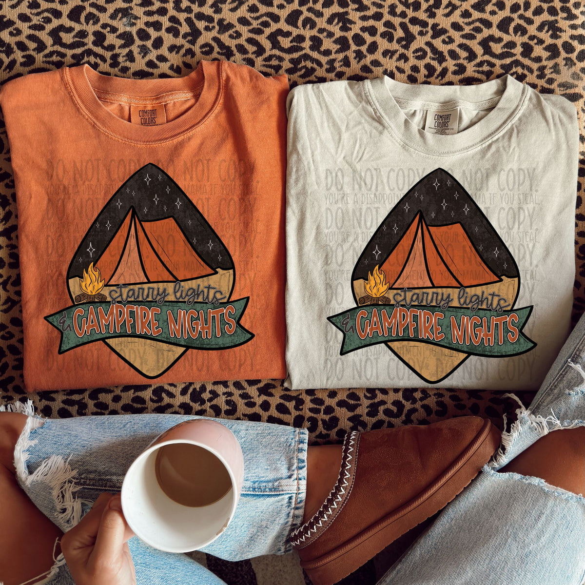 Starry lights campfire nights (SWD) 100270 DTF transfer