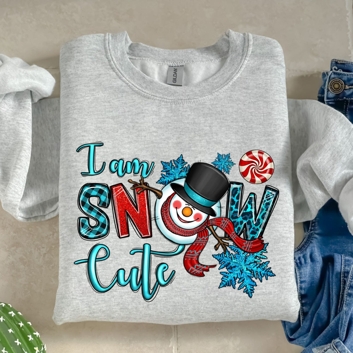 I am Snow Cute-38642-DTF transfer