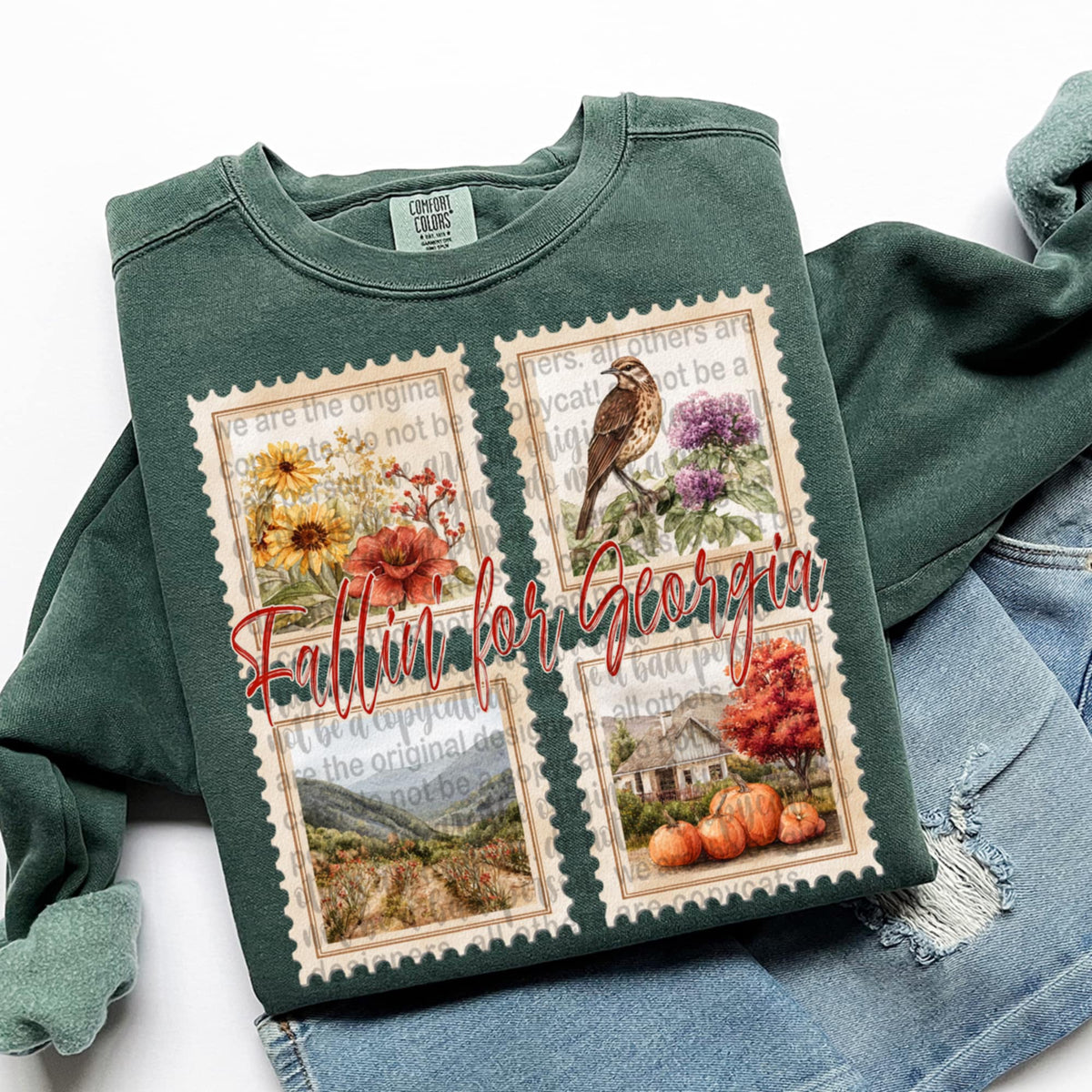 Falling For Georgia Fall Stamps (TTD) DTF transfer