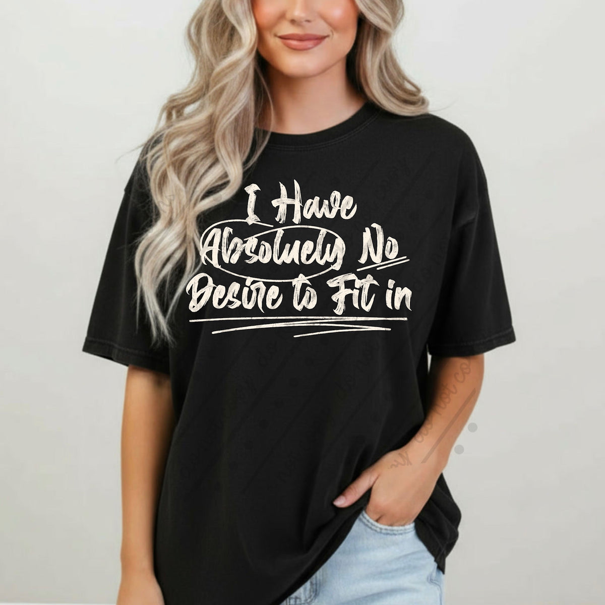 No desire to fit in CREAM (scarlow) DTF transfer