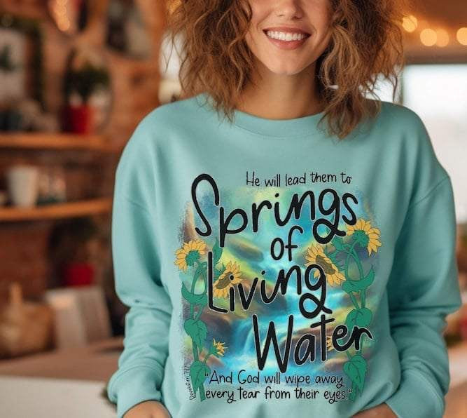 He lead them to springs of living water 64296 DTF transfer