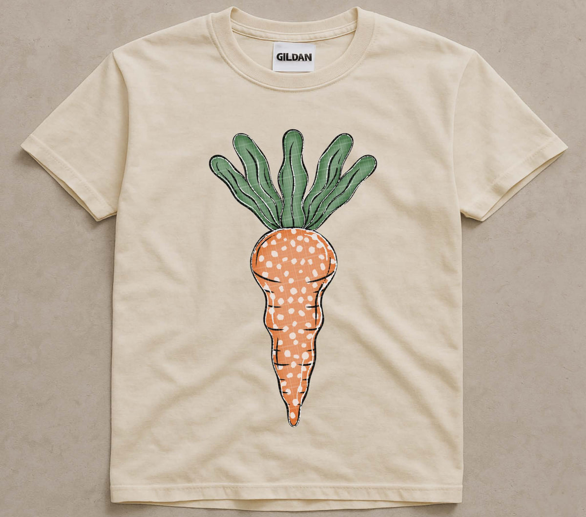 Polka dot Carrot (linda) DTF transfer