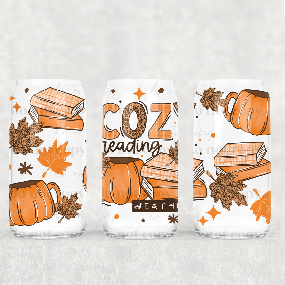 Cozy reading weather fall (CSC) UV DTF WRAP