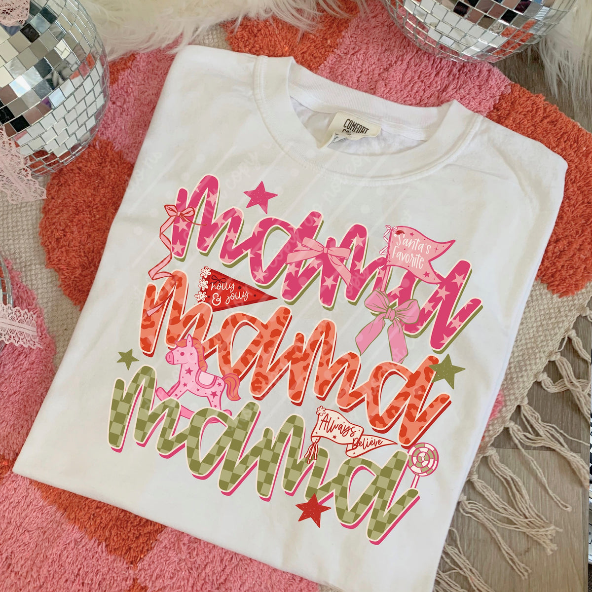 Mama Christmas Flags (scarlow) DTF transfer