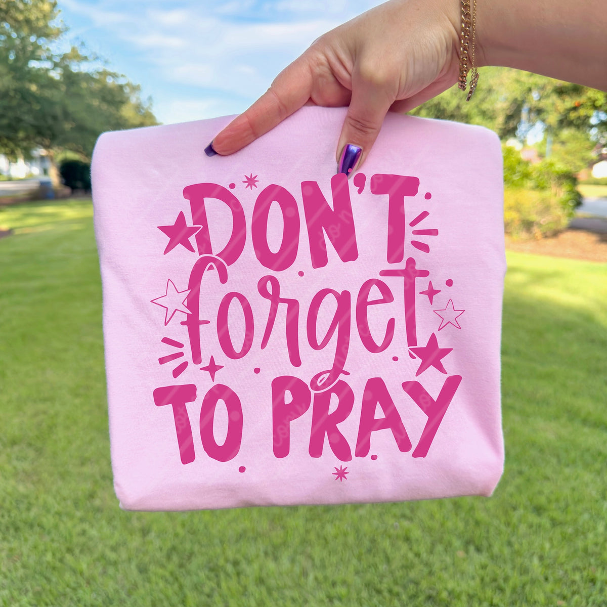 Don’t forget to pray (pink) (scarlow) DTF transfer