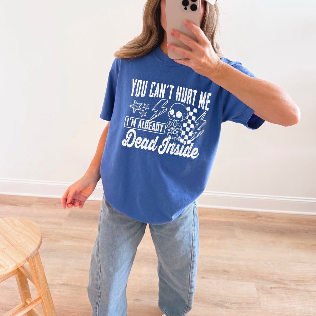 You can’t hurt me I’m dead inside WHITE (CSC) DTF Transfer