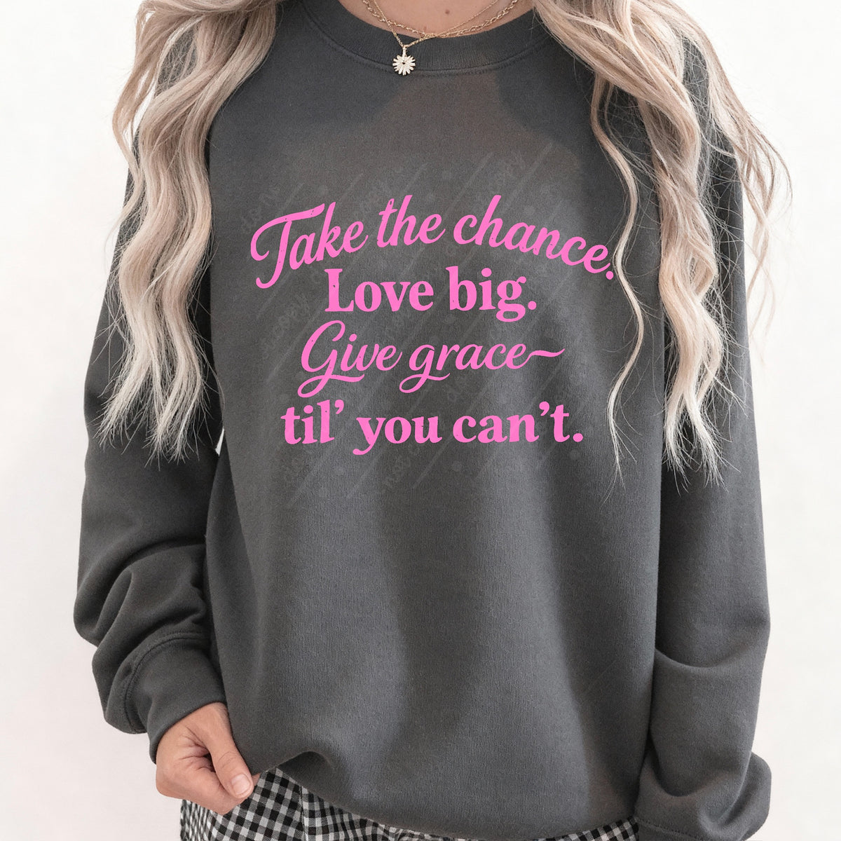 Take the chance love big (pink) (texasgal) DTF Transfer