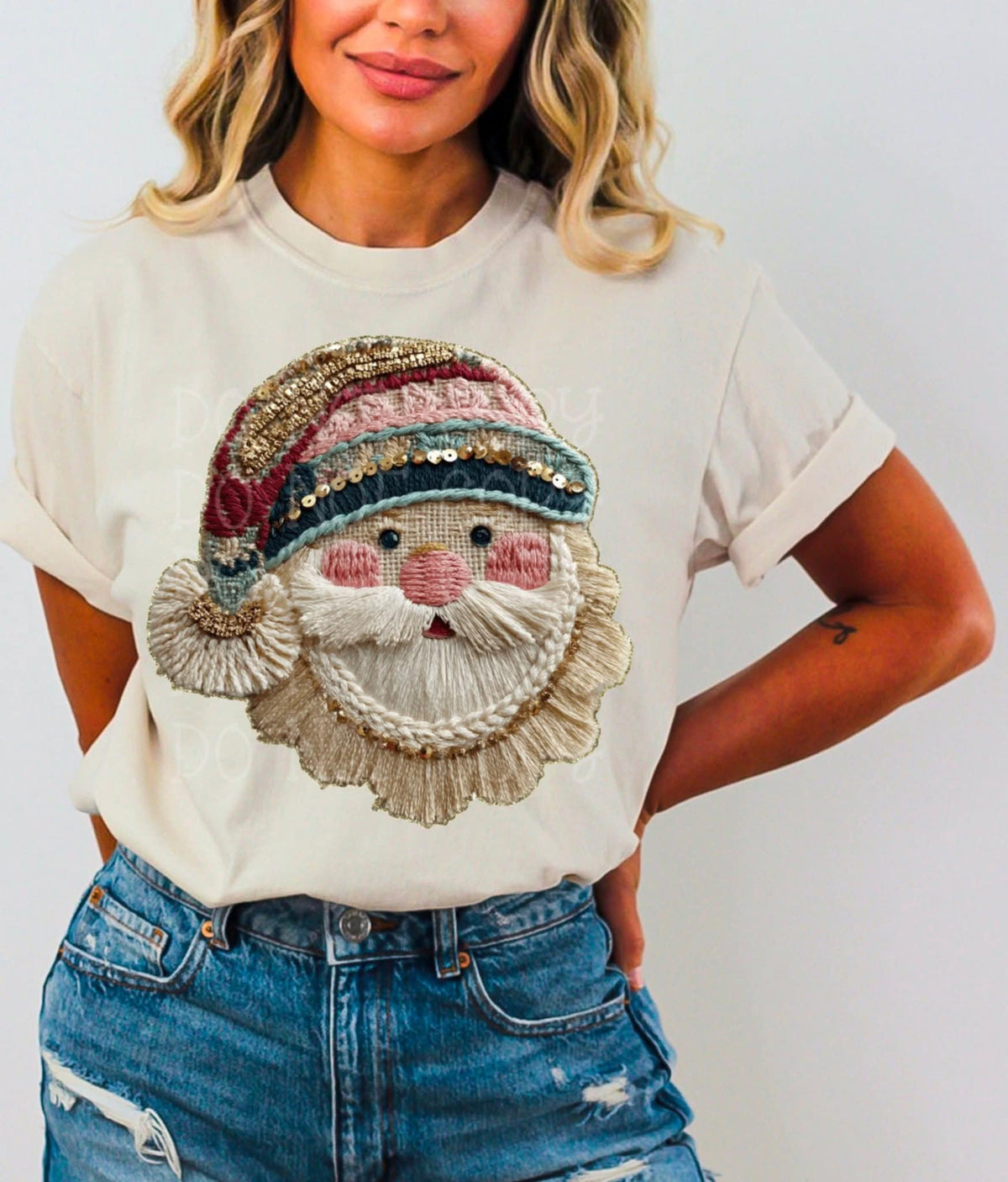 Santa navy pink (c’s) DTF Transfer