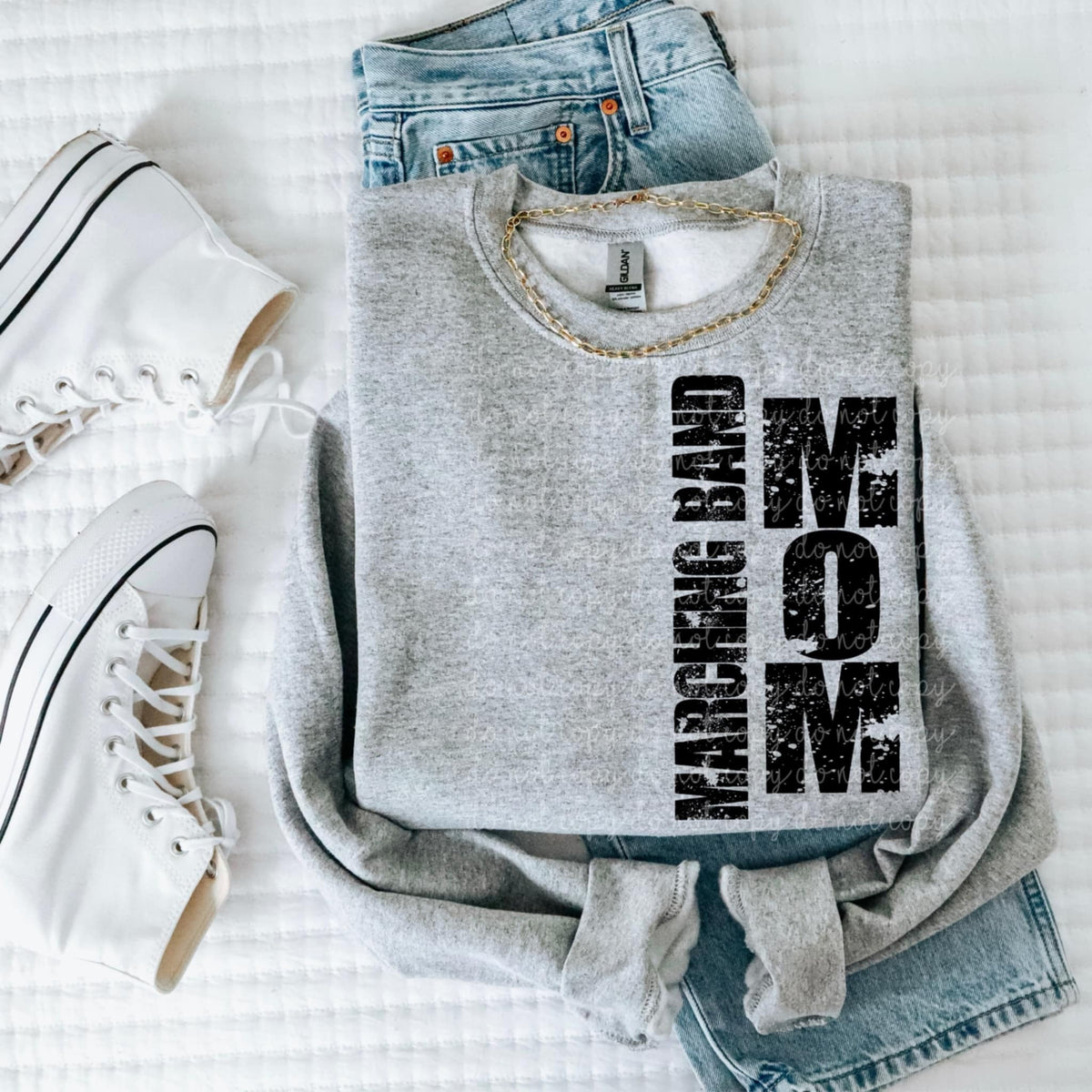 Marching band mom vertical grunge 93196 DTF transfer