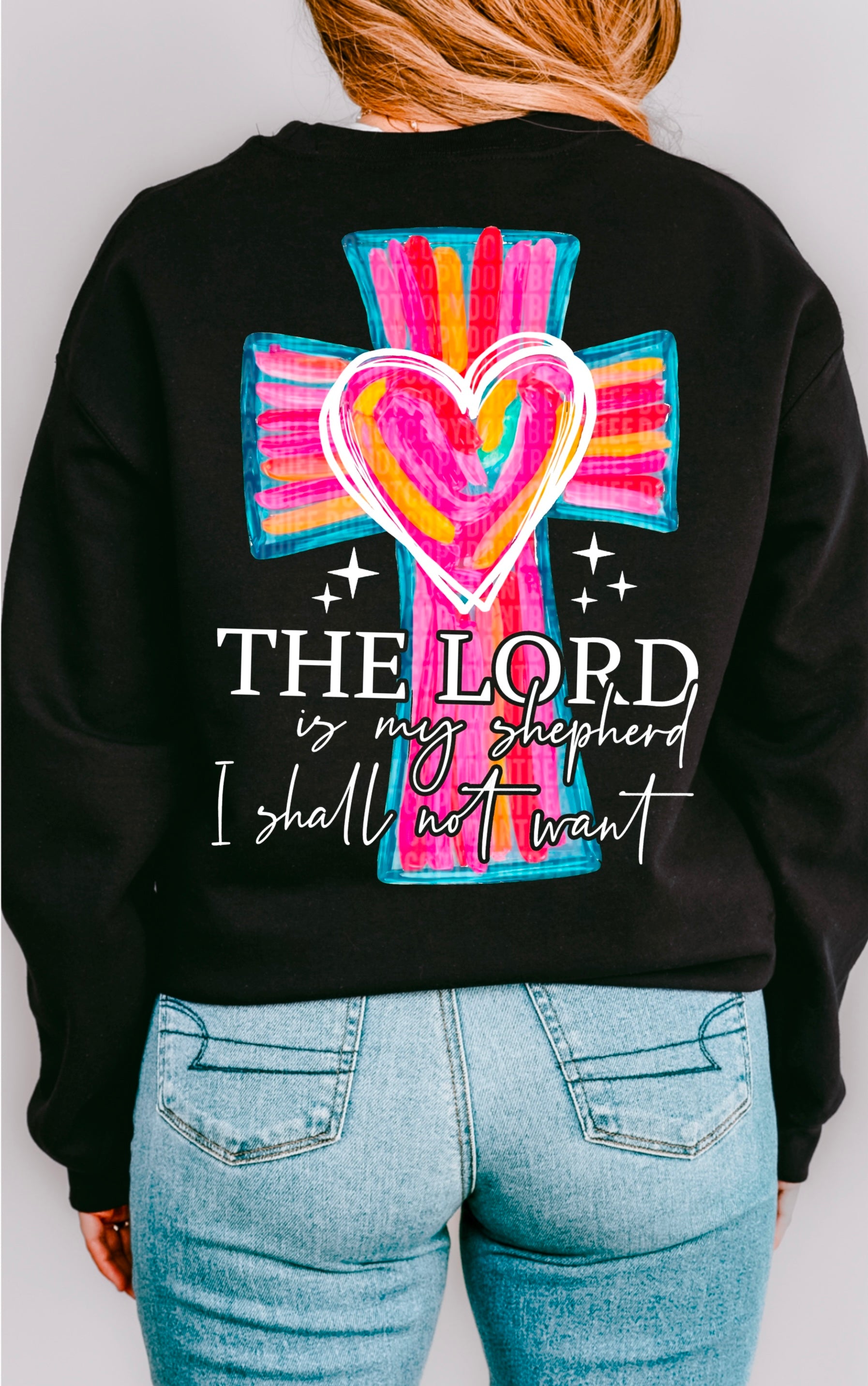 The lord is my shepherd I shall not want white font 93347 DTF transfer ...