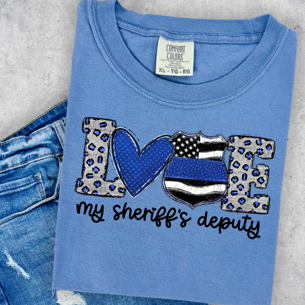 Love my sheriffs deputy (ABD) 92337 DTF transfer