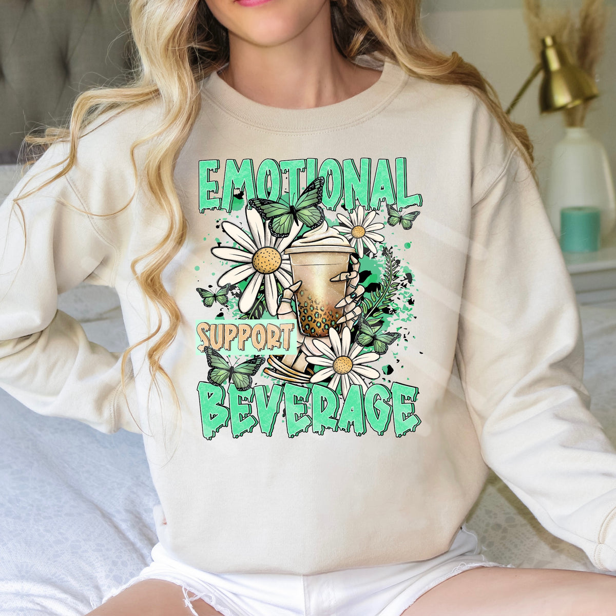 Emotional Support Beverage floral coffee (cstage ) 113305 DTF transfer