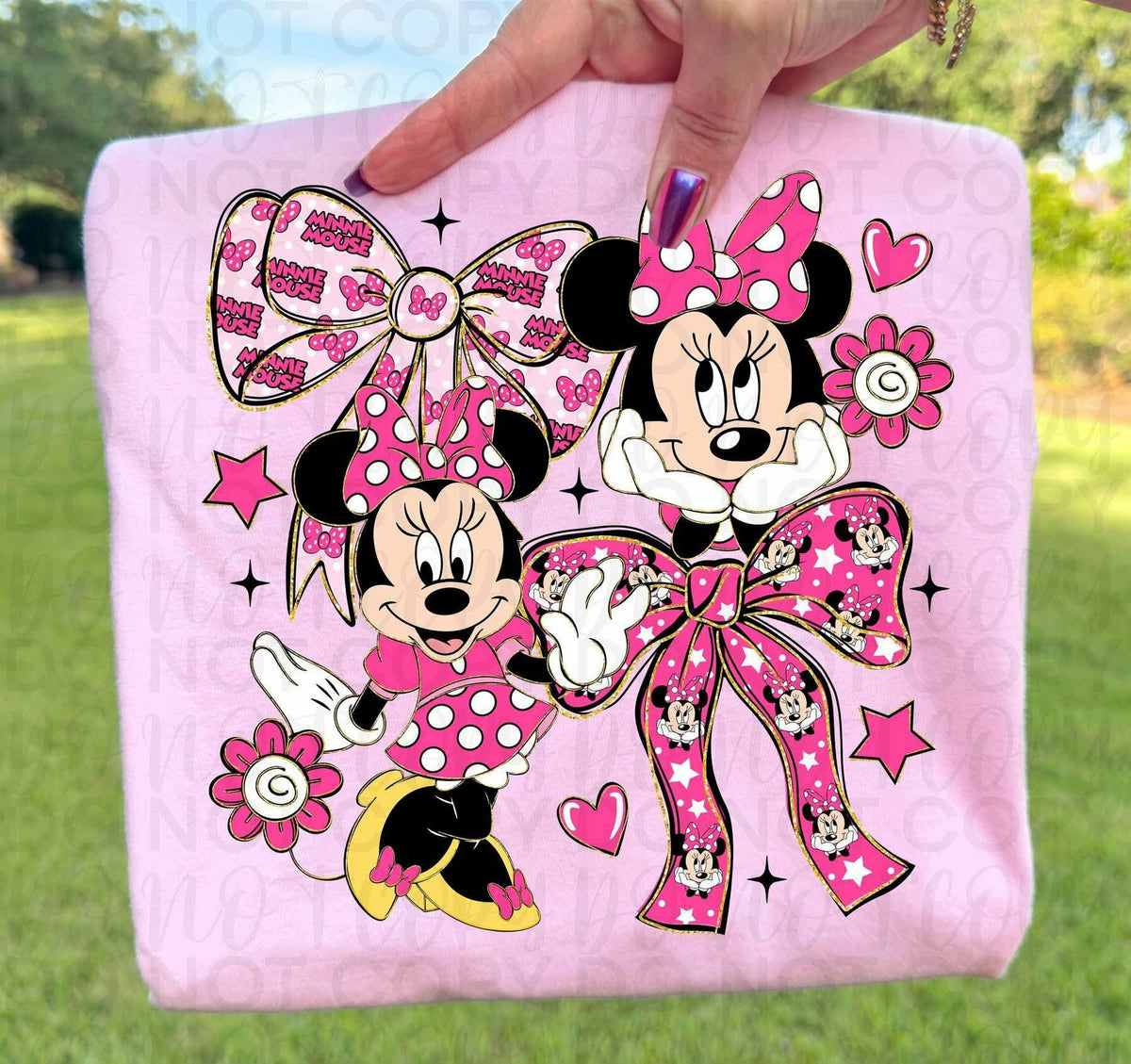 Girl mouse with bows DTF Transfer