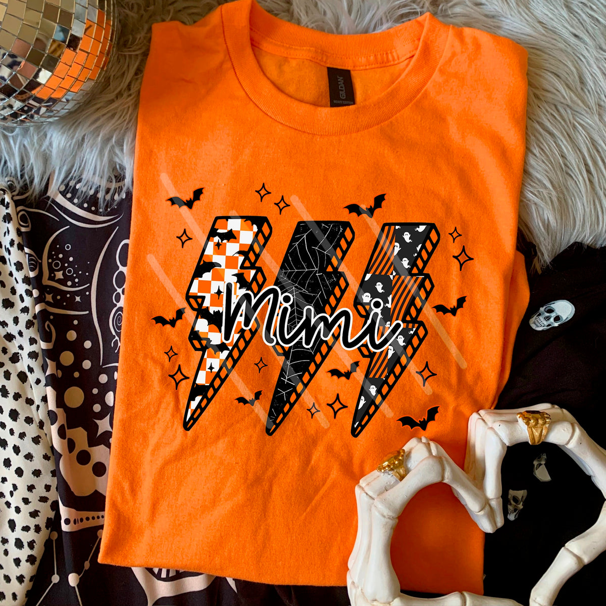 Mimi Spooky Lightning Bolts (MZ) 113492 DTF transfer