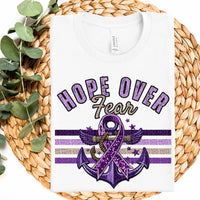 Hope over fear anchor (HW) 58369 DTF transfer