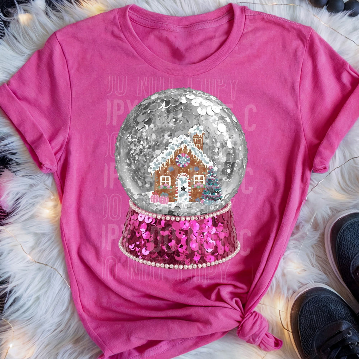 Faux Sequin Snowglobe (SBB) DTF transfer