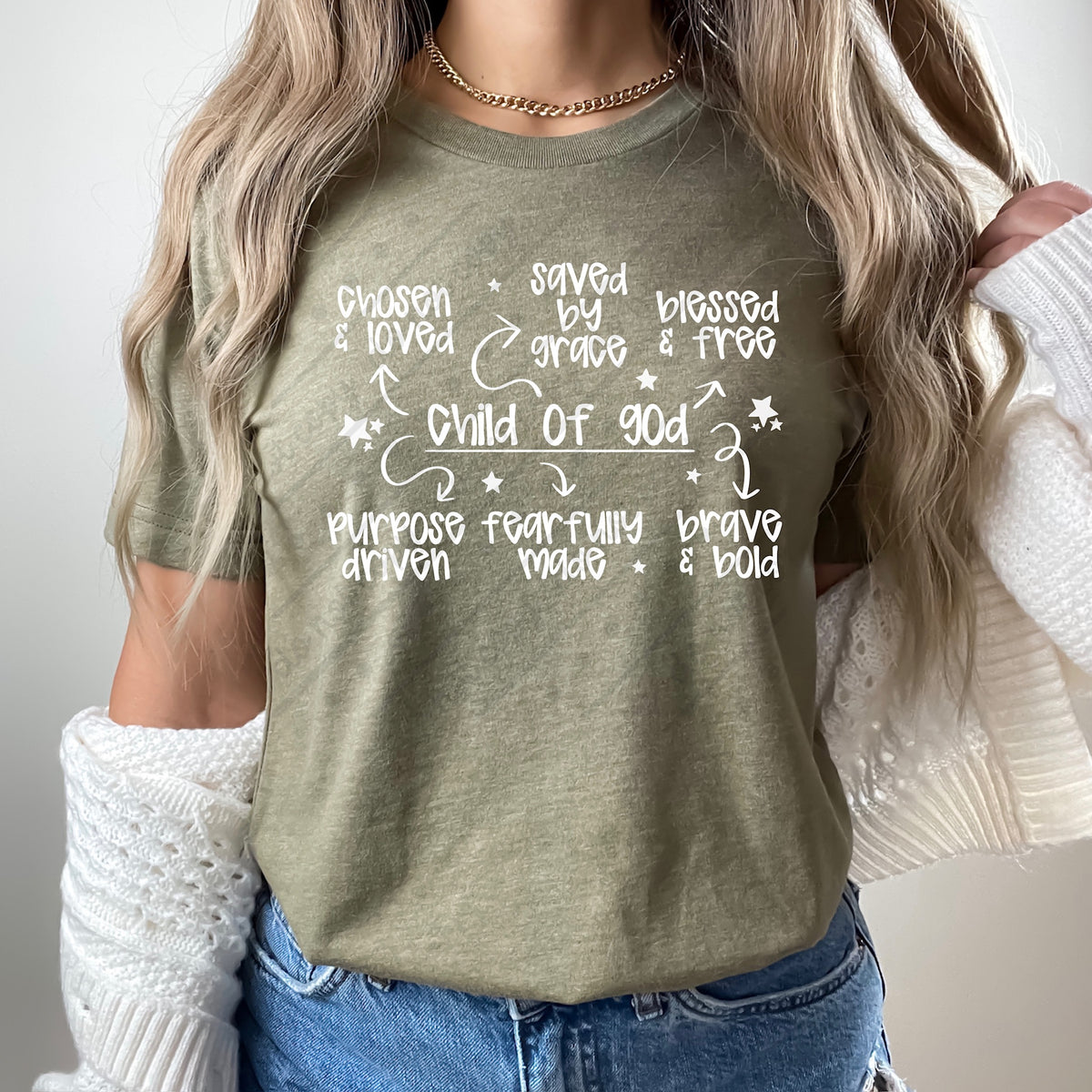 Child of god WHITE (scarlow) DTF transfer