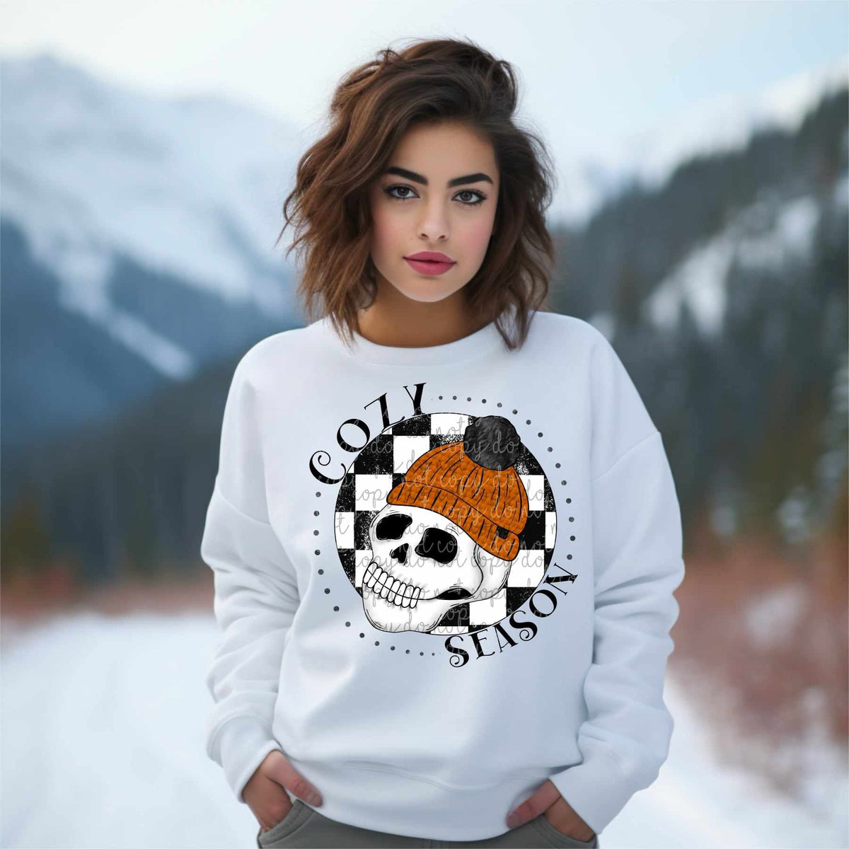 Cozy season circle 65279 DTF transfer