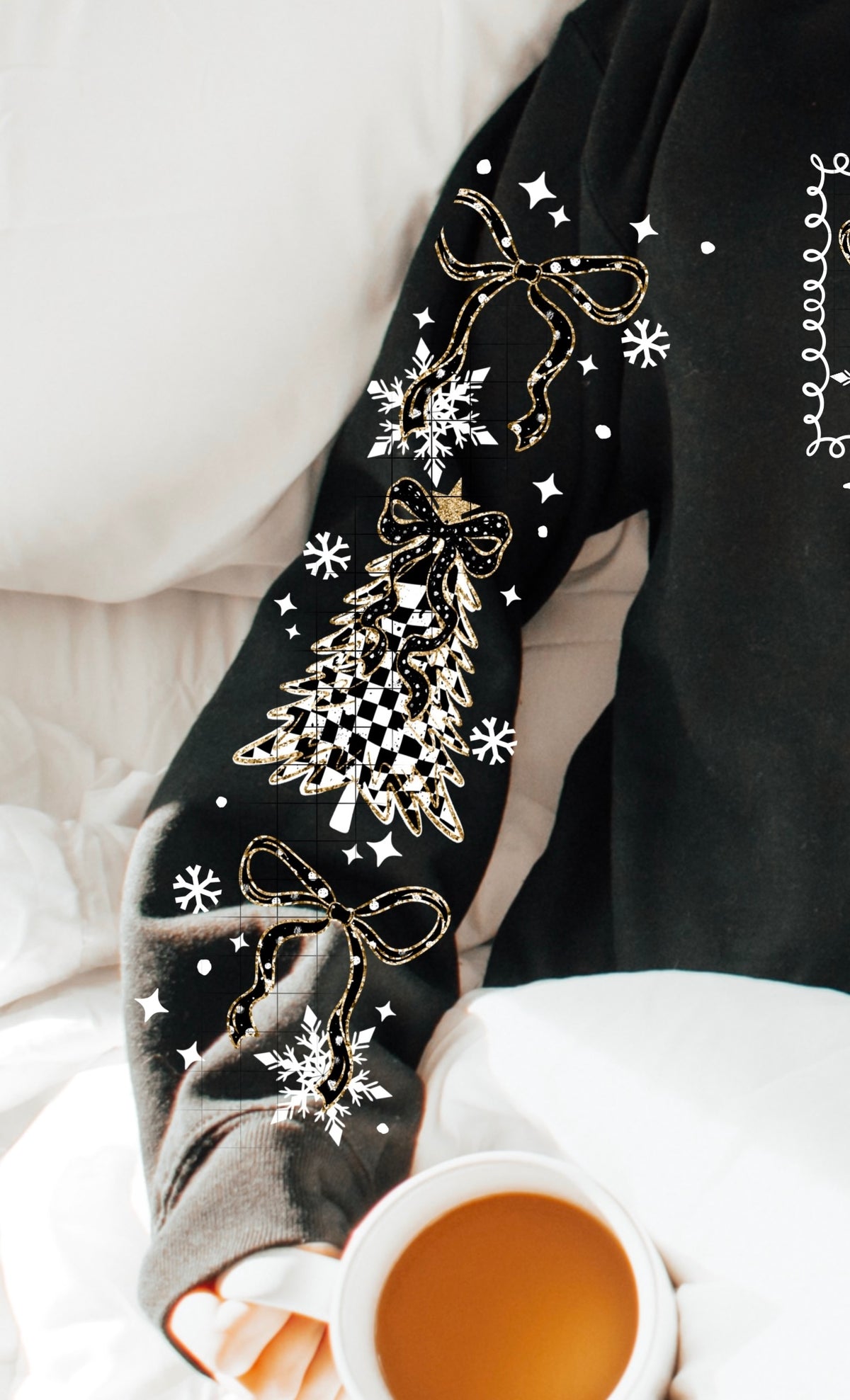 Tis the Season (SLEEVE) white accents CSC DTF Transfer