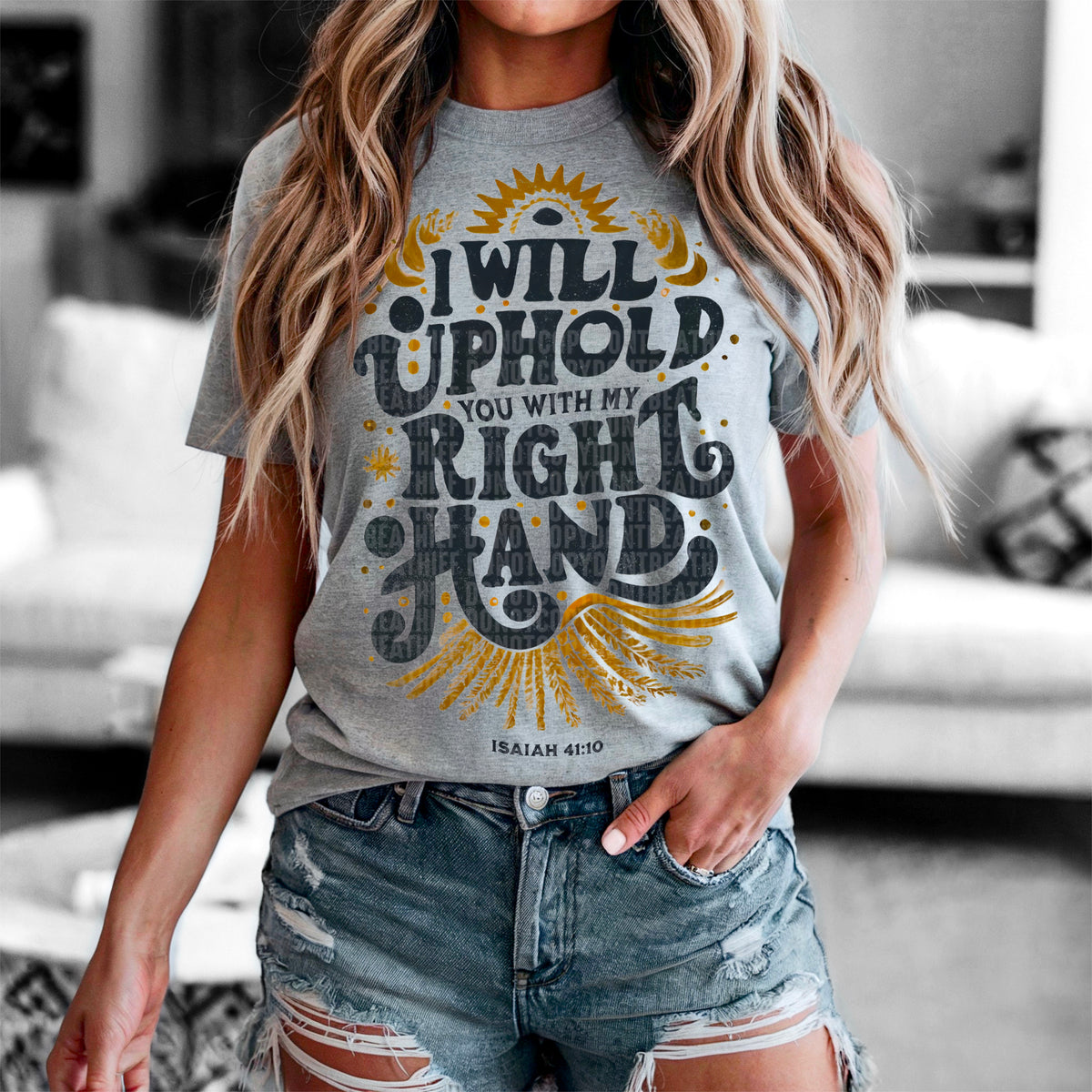 I will uphold you with my right hand 94995 DTF transfer