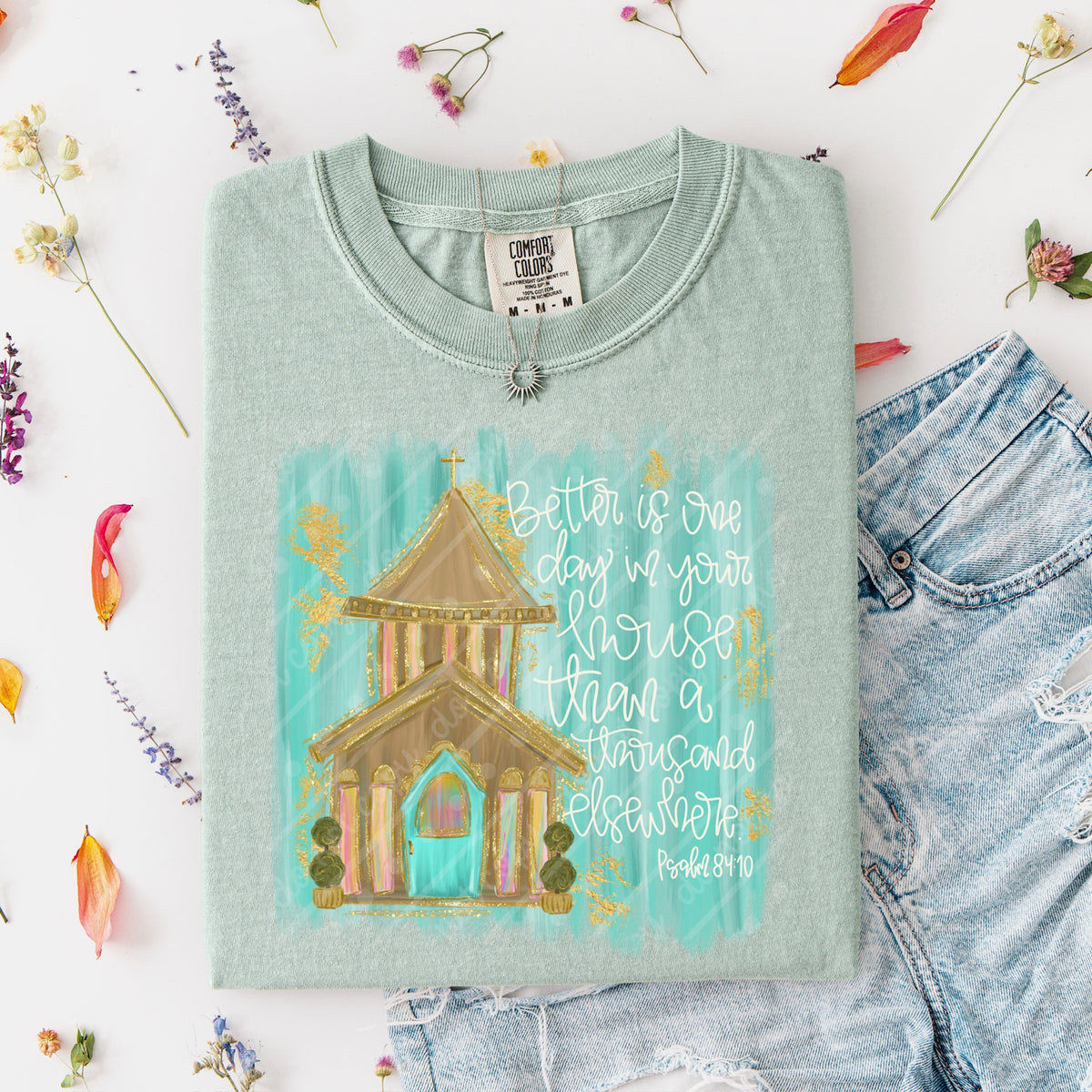 Better is one day in your house (with blue brushstroke) DTF Transfer