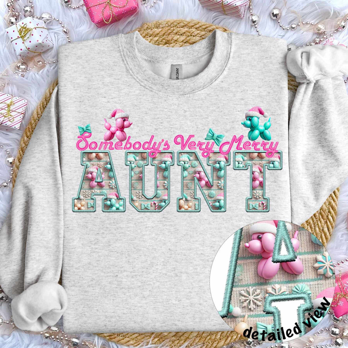 Somebody’s very merry aunt (HW) 64429 DTF transfer