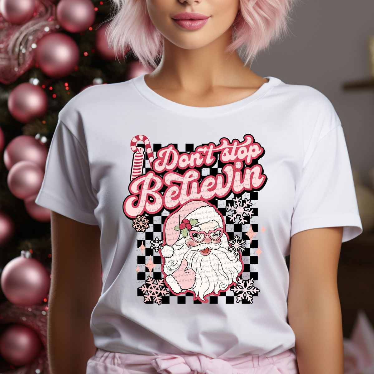 Don’t stop believin (santa) 49882 DTF transfer