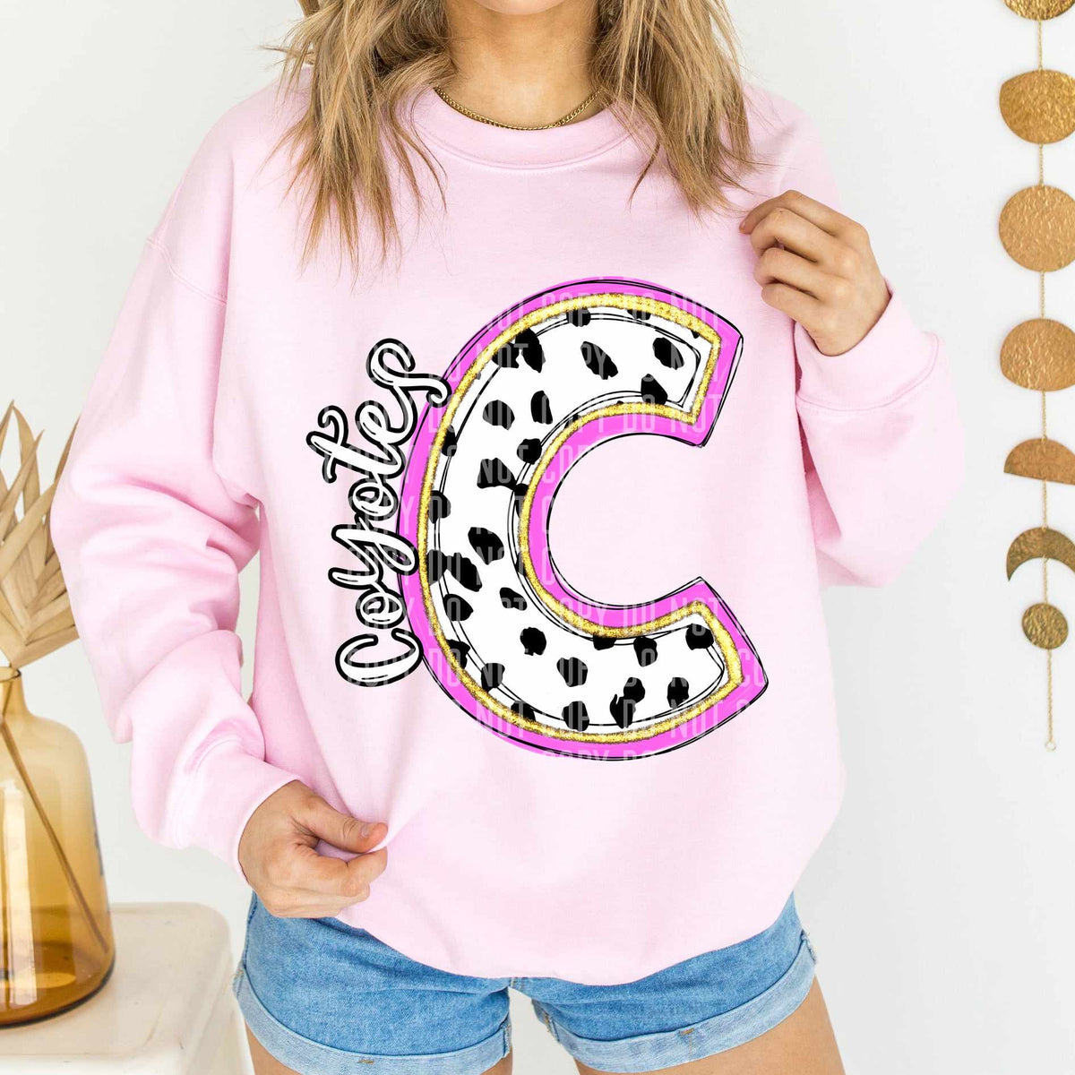 Coyotes Polka Font Mascot Caplinger 56164 DTF transfer