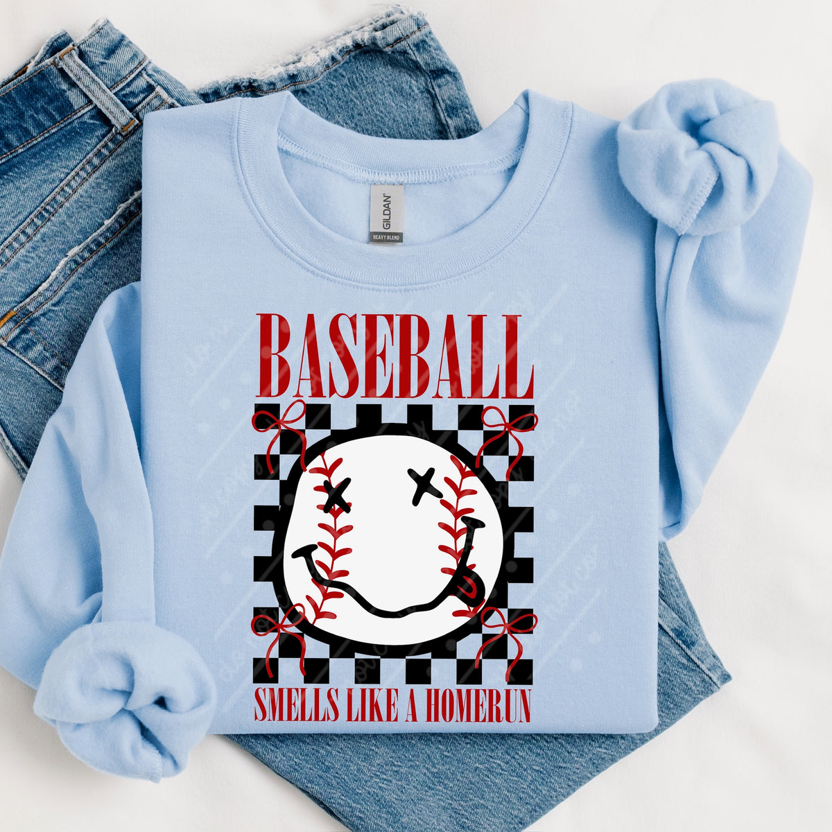 Baseball face (with bows) (MZ) DTF Transfer