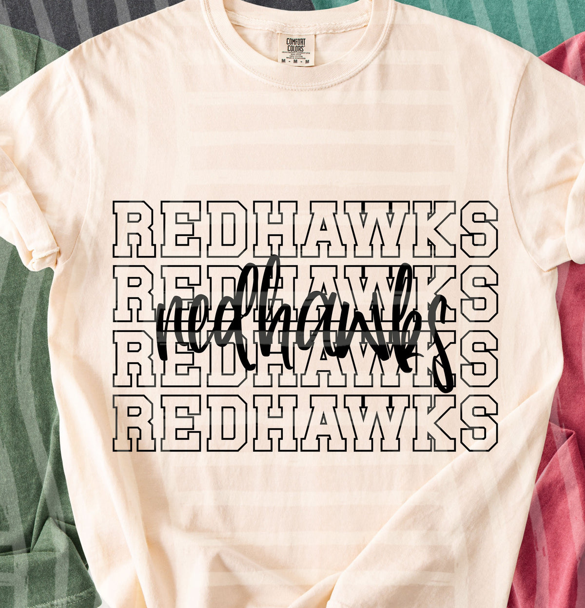 redhawks simple stacked outlines (Caplinger) DTF Transfer