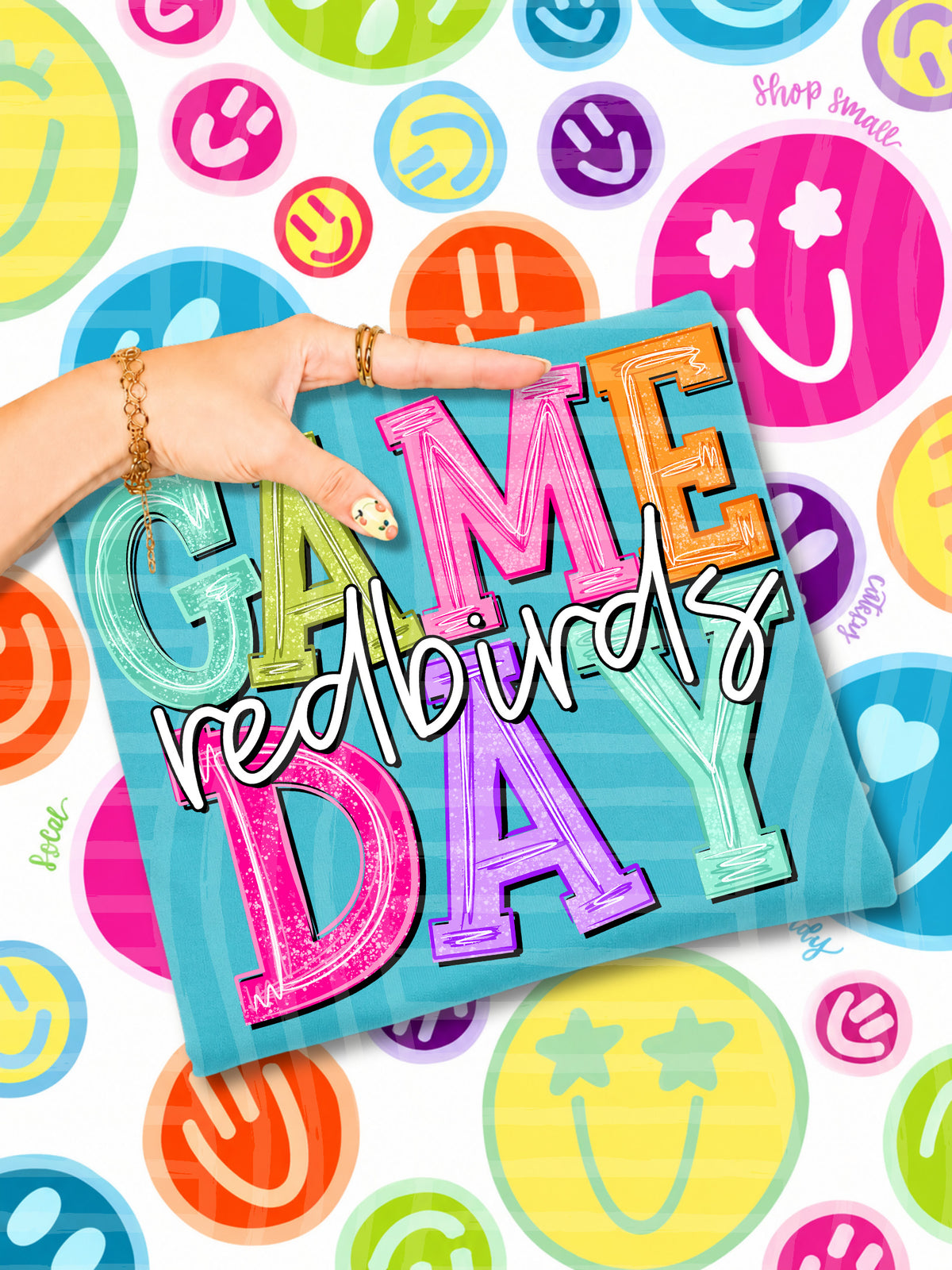 red birds simply colorful game day (caplinger) DTF Transfer