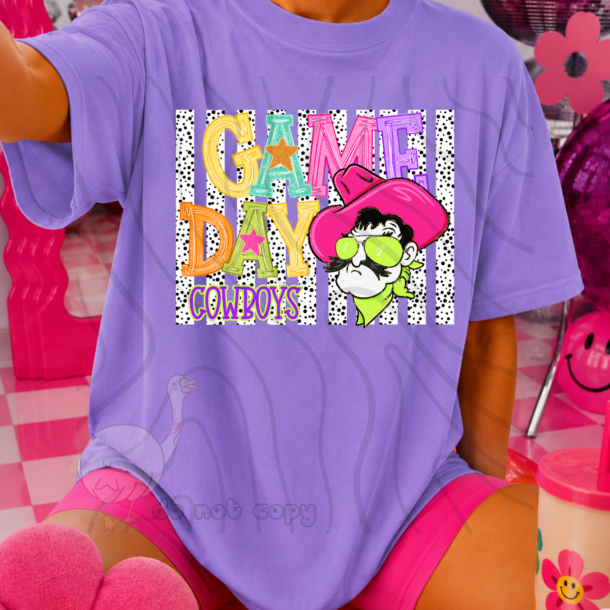 Cowboys poppy game day (DKD) DTF Transfer