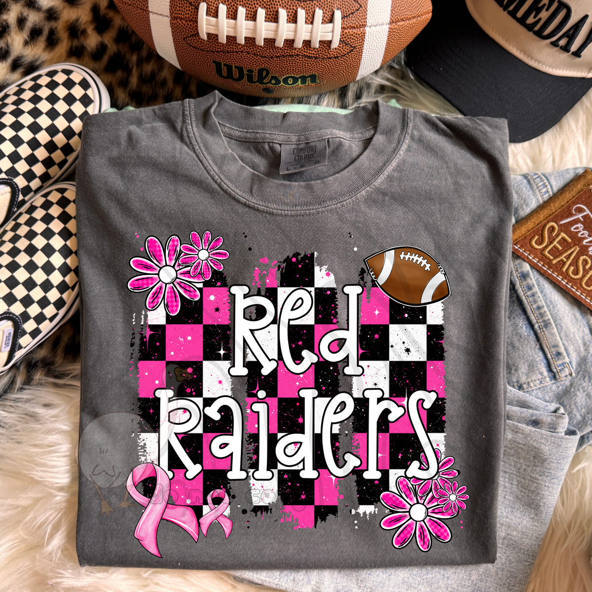 Red Raiders Pink Checker Mascot (DKD) DTF Transfers