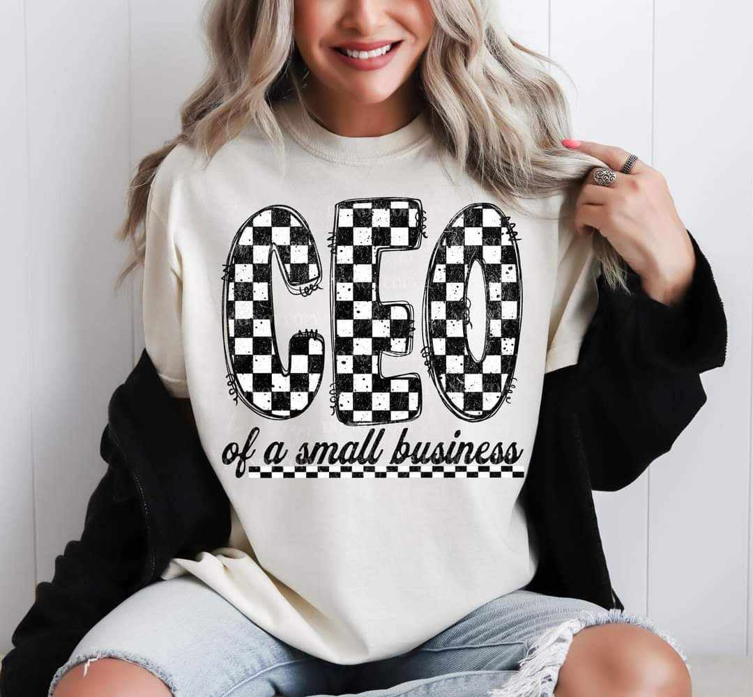 CEO of a small business checkered (LYTTLE) 70048 DTF transfer