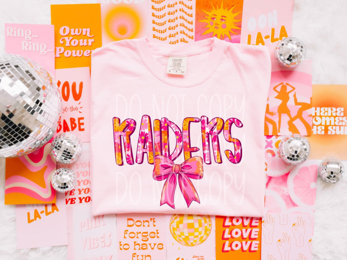 Raiders orange and pink (PH) 96237 DTF transfer