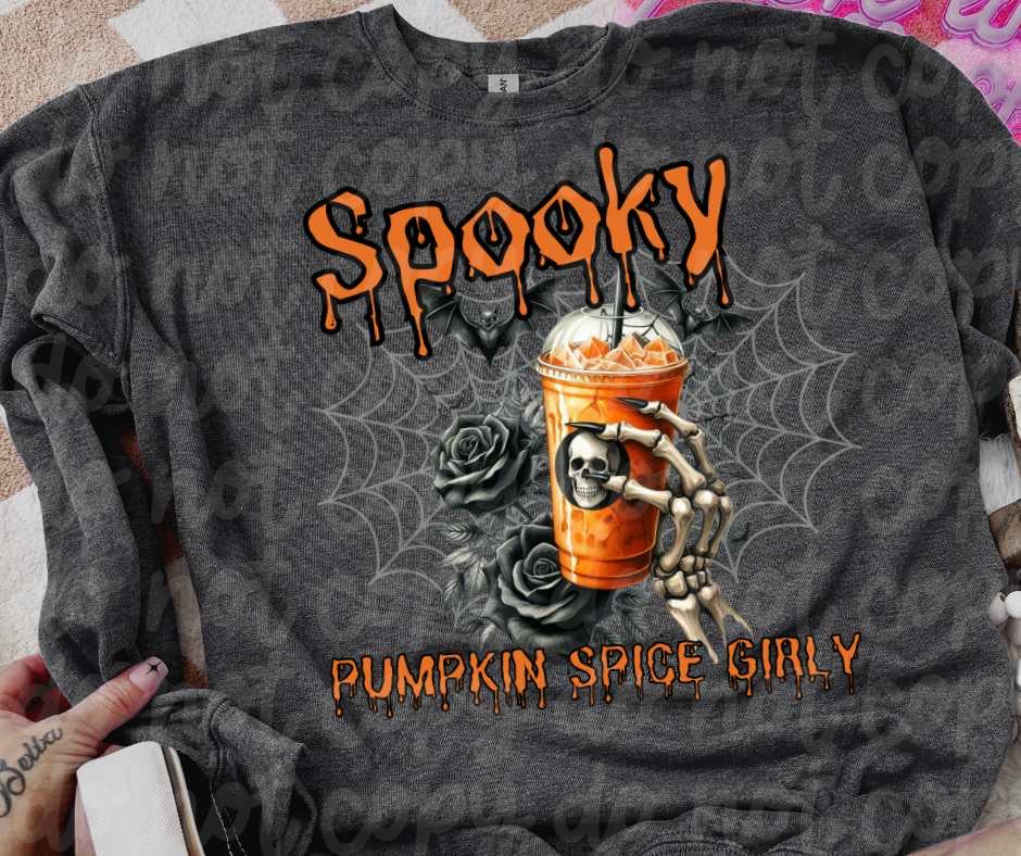 Spooky pumpkin spice girly (vintage) 53757 DTF transfer