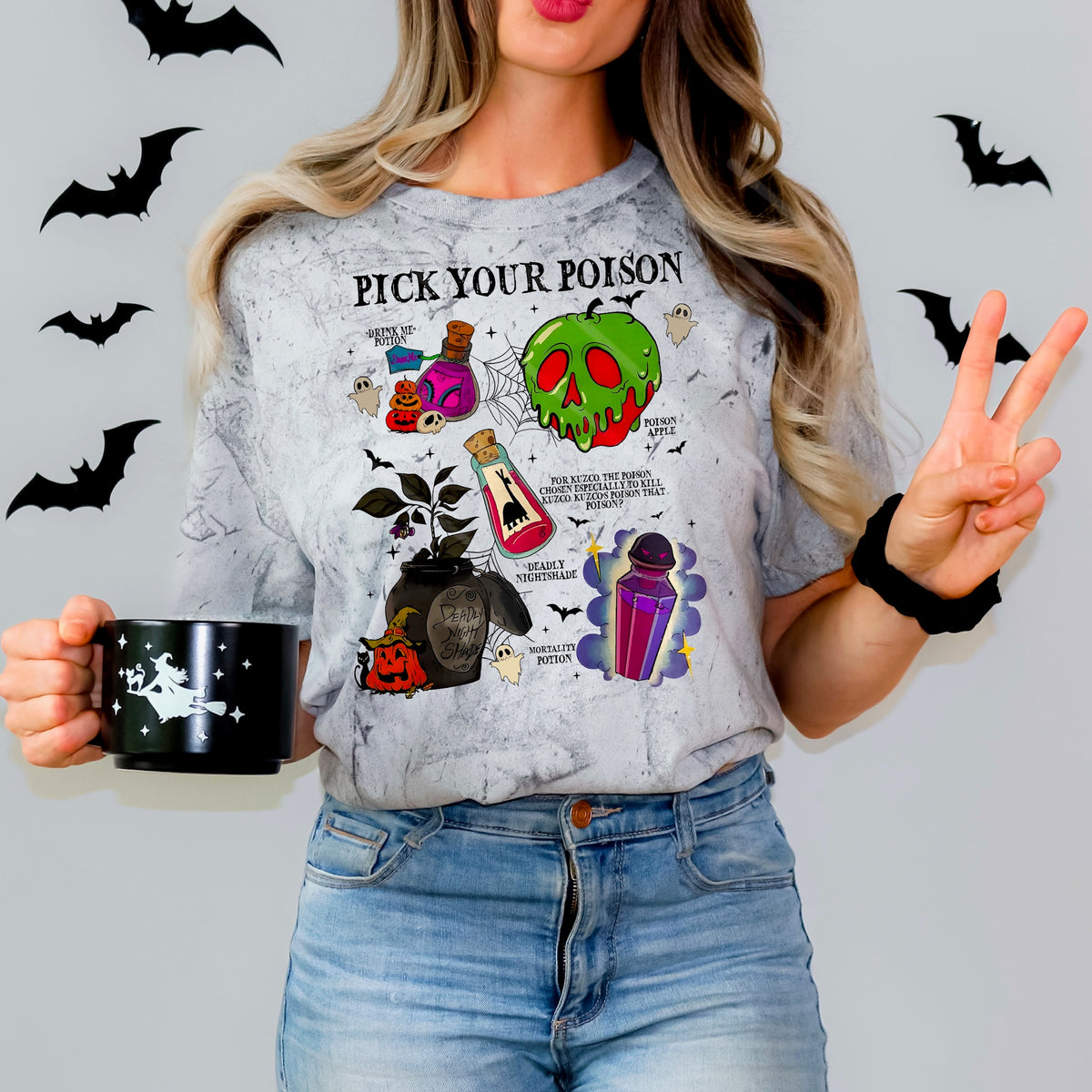 Pick your poison collage BLACK FONT 111876 DTF transfer