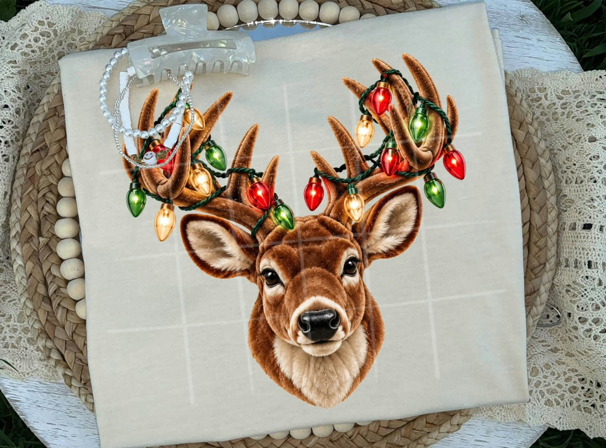 Velvet reindeer (TDC) Sunday Special DTF transfer