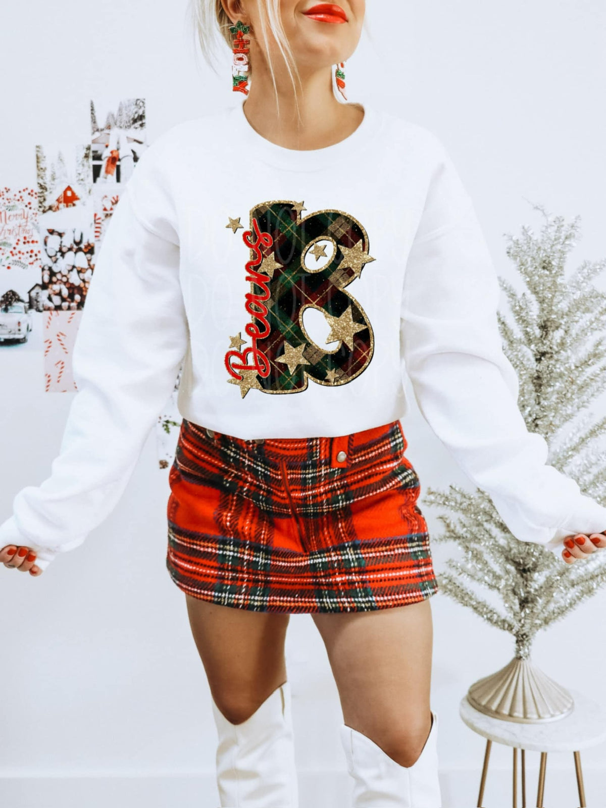 Bears plaid and gold stars (PH) DTF Transfers