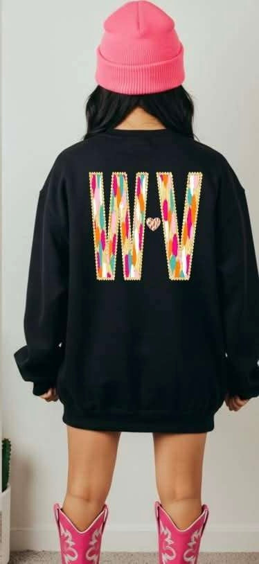 WV brushstroke with heart (S&G) 82948 DTF transfer