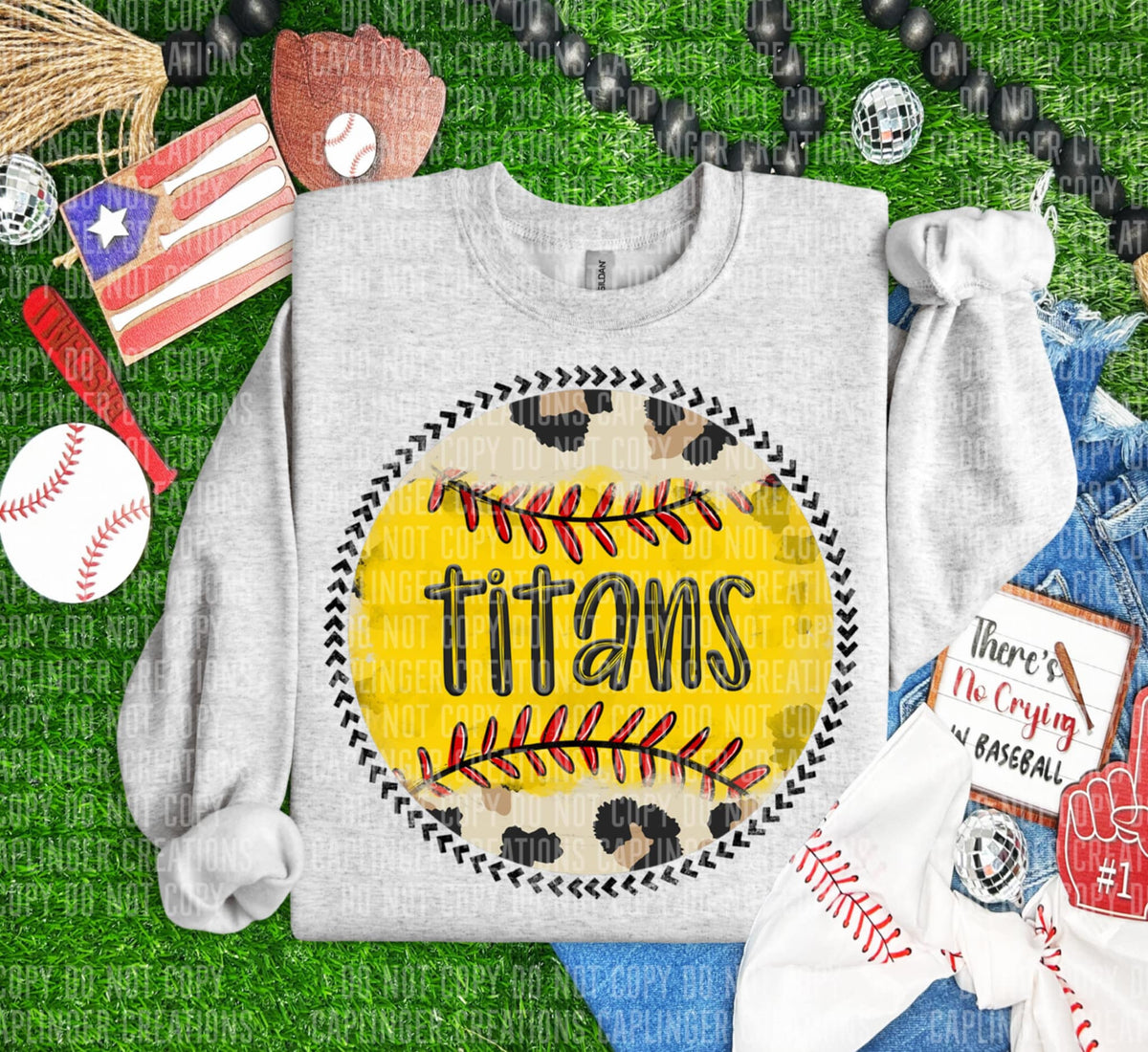 Titans softball background (Caplinger) 90975 DTF transfer