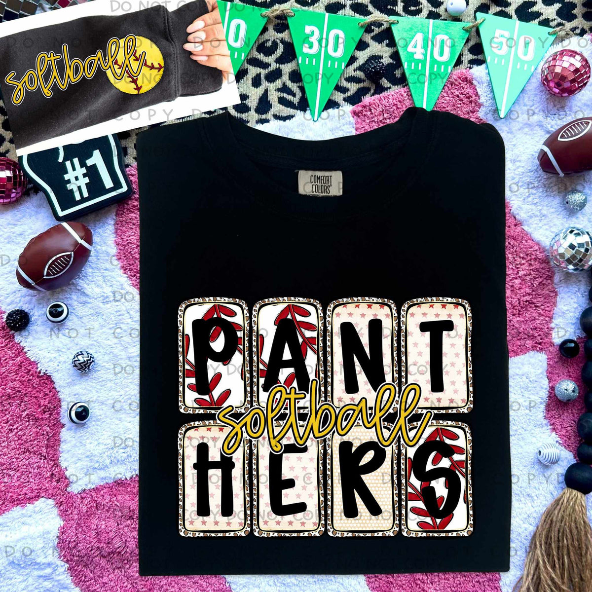 Panthers Softball FRONT (caplinger) 82647 DTF transfer