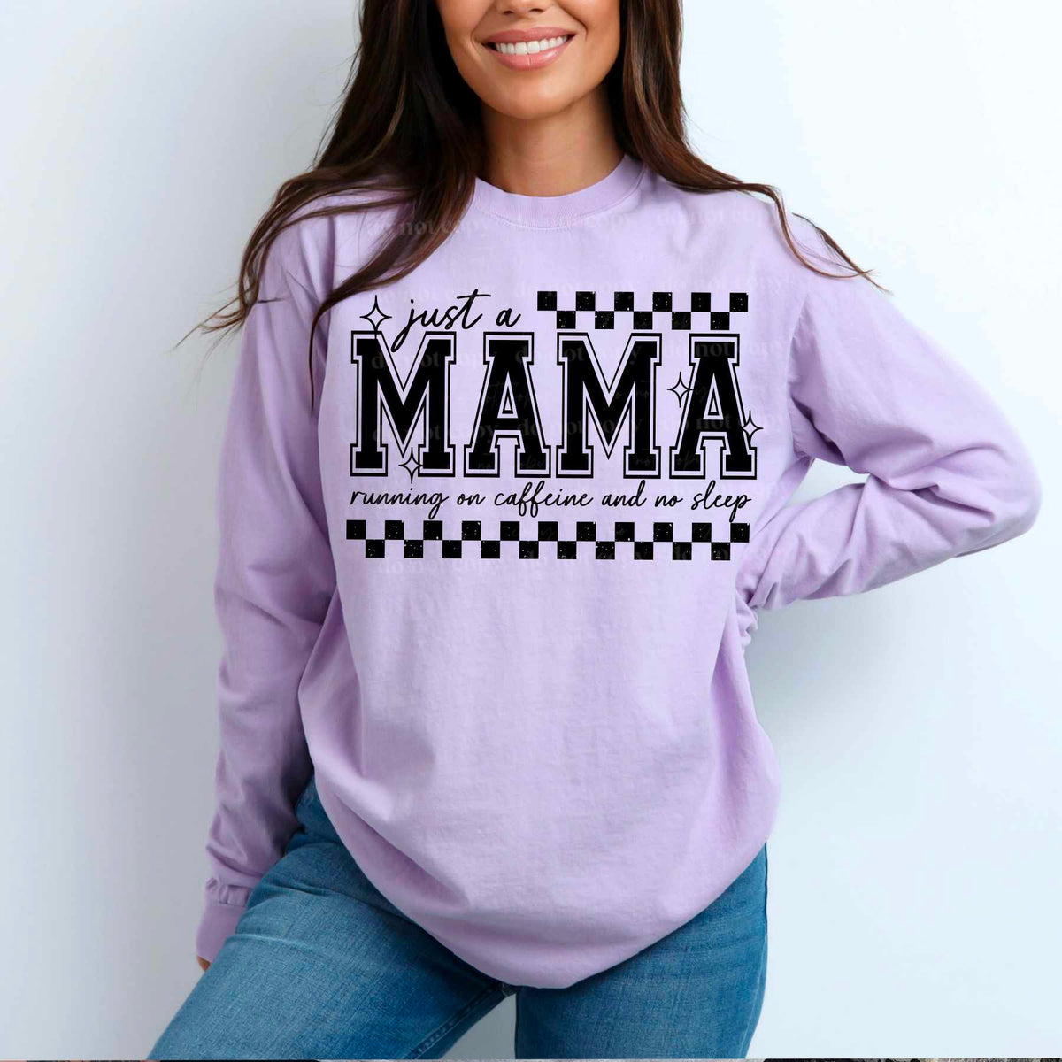 Just a mama BLACK (CSC) 82423 DTF transfer