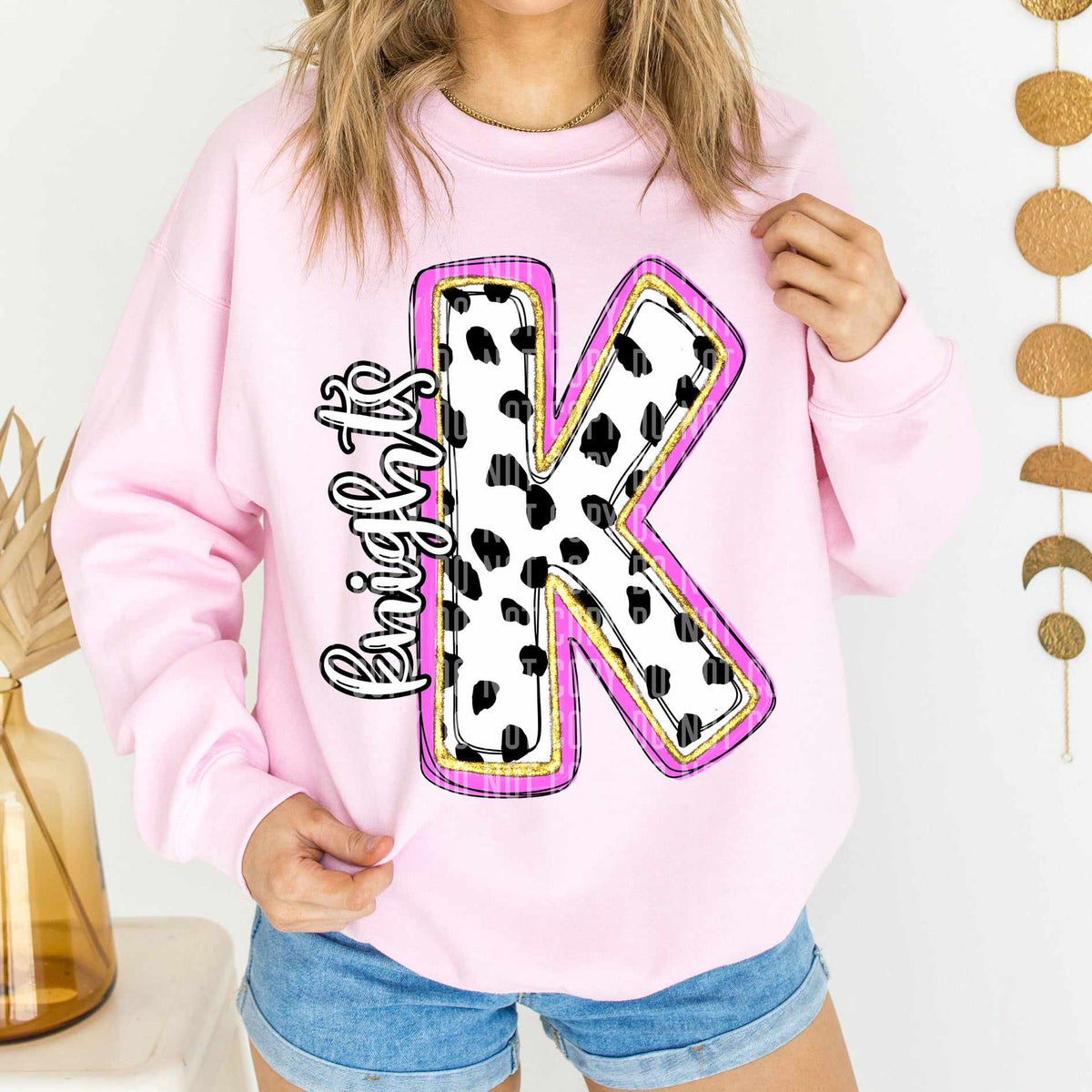 Knights Polka Font Mascot Caplinger 56180 DTF transfer